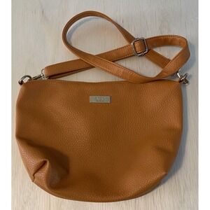 BCBG PARIS Women's Crossbody Bag‎ Purse Adjustable Strap Orange/Brown Textured
